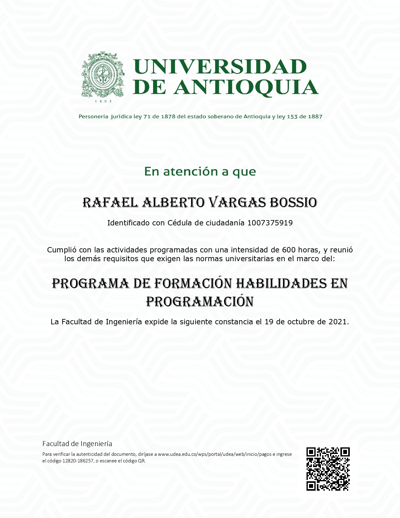 Certificado